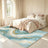 Liveonus Marble Swirl Abstract Gold Vein Non‑Slip Area Rug