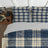 7-Piece Blue Plaid Comforter Set