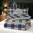 7-Piece Blue Plaid Comforter Set