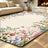 Liveonus Vintage Wildflower Floral Border Non‑Slip Area Rug