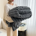 Fluffy Soft Warm Faux Rabbit Blanket