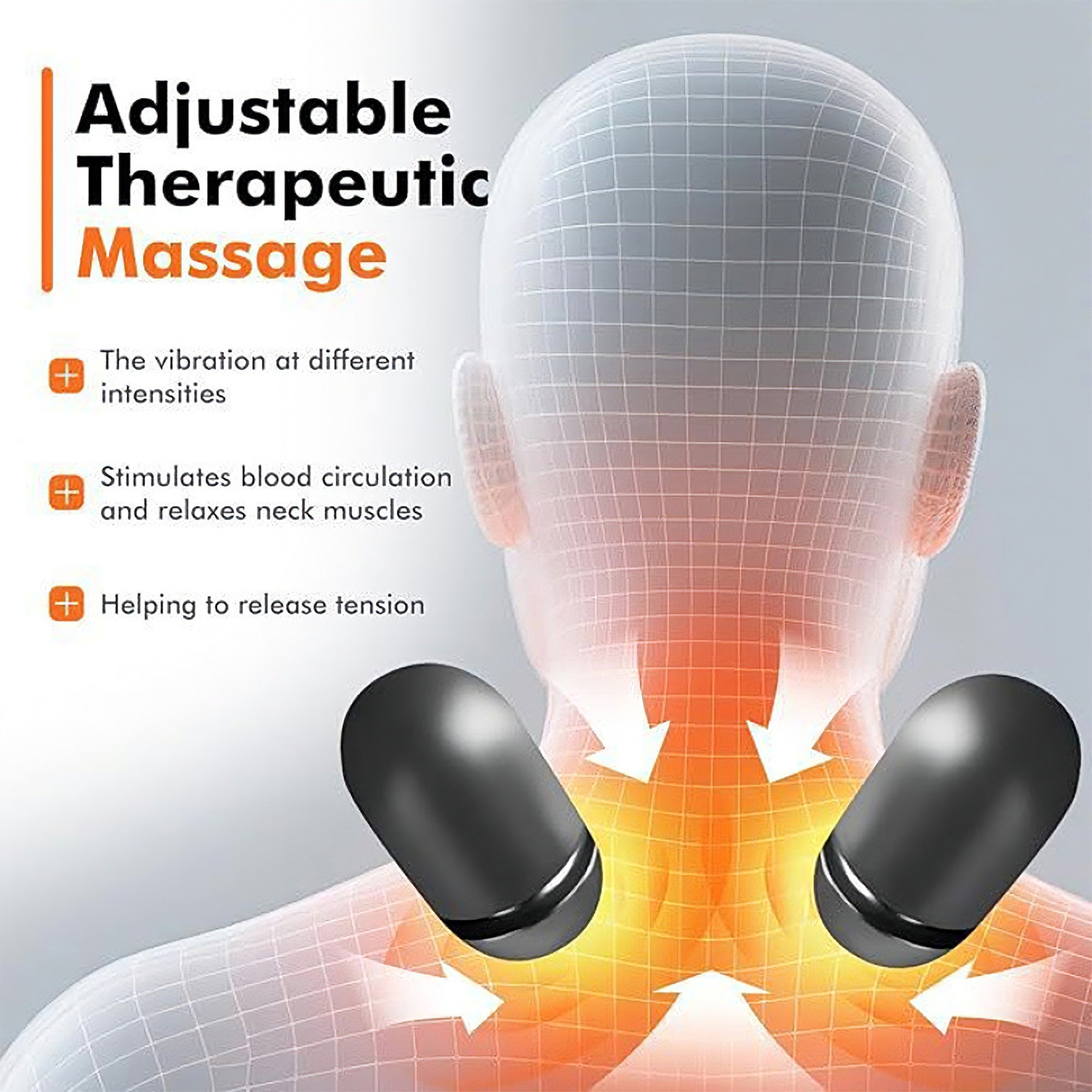 3-in-1 Heated Ergonomic Support Massager Pillow