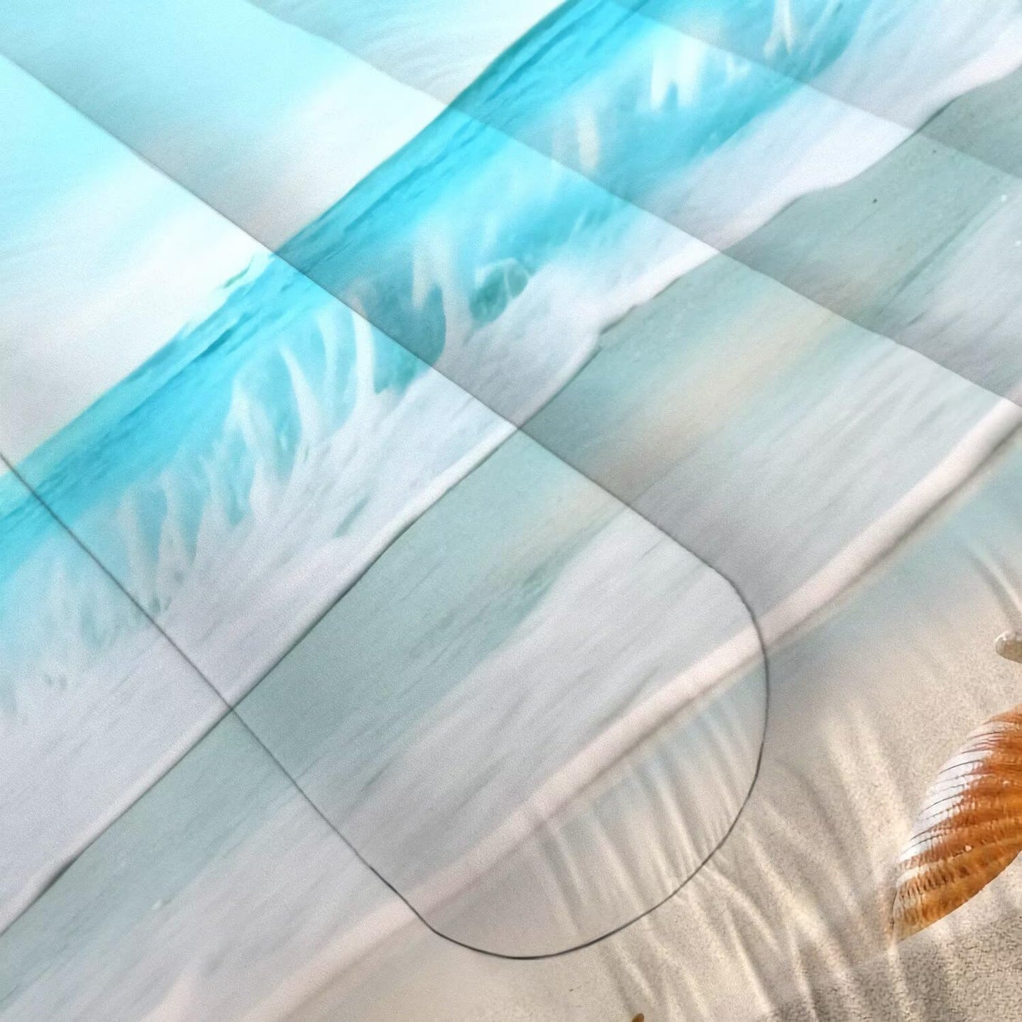 Liveonus 3 Pieces Microfiber Soft Fluffy Beach Themed Coastal Ocean Comforter Sets