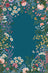 Liveonus Vintage Wildflower Floral Border Non‑Slip Area Rug