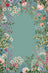 Liveonus Vintage Wildflower Floral Border Non‑Slip Area Rug