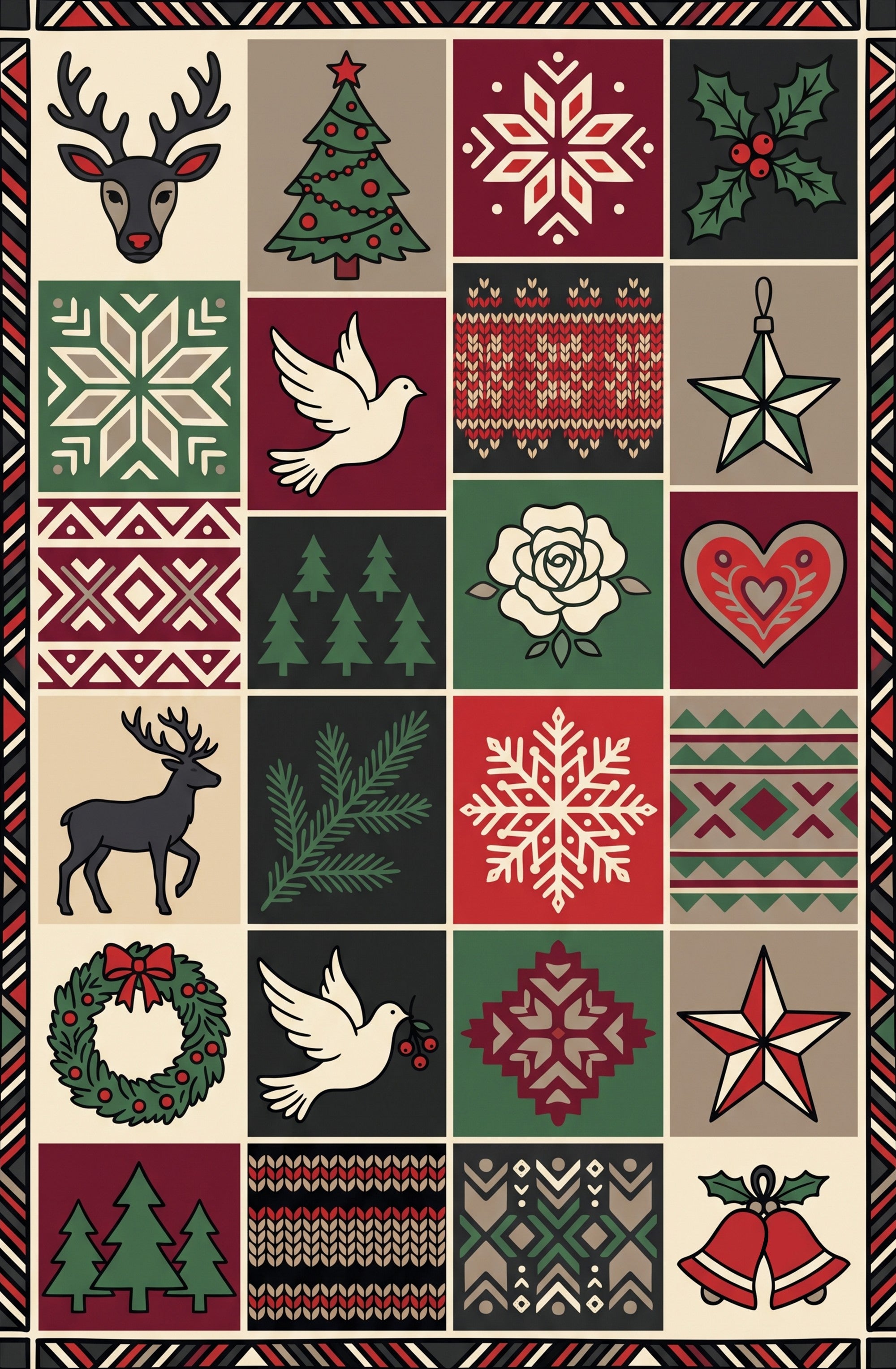 Liveonus Washable Christmas Area Rug for Home Holiday Decor