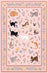 Liveonus Cute Cartoon Cat Floral Washable Area Rug