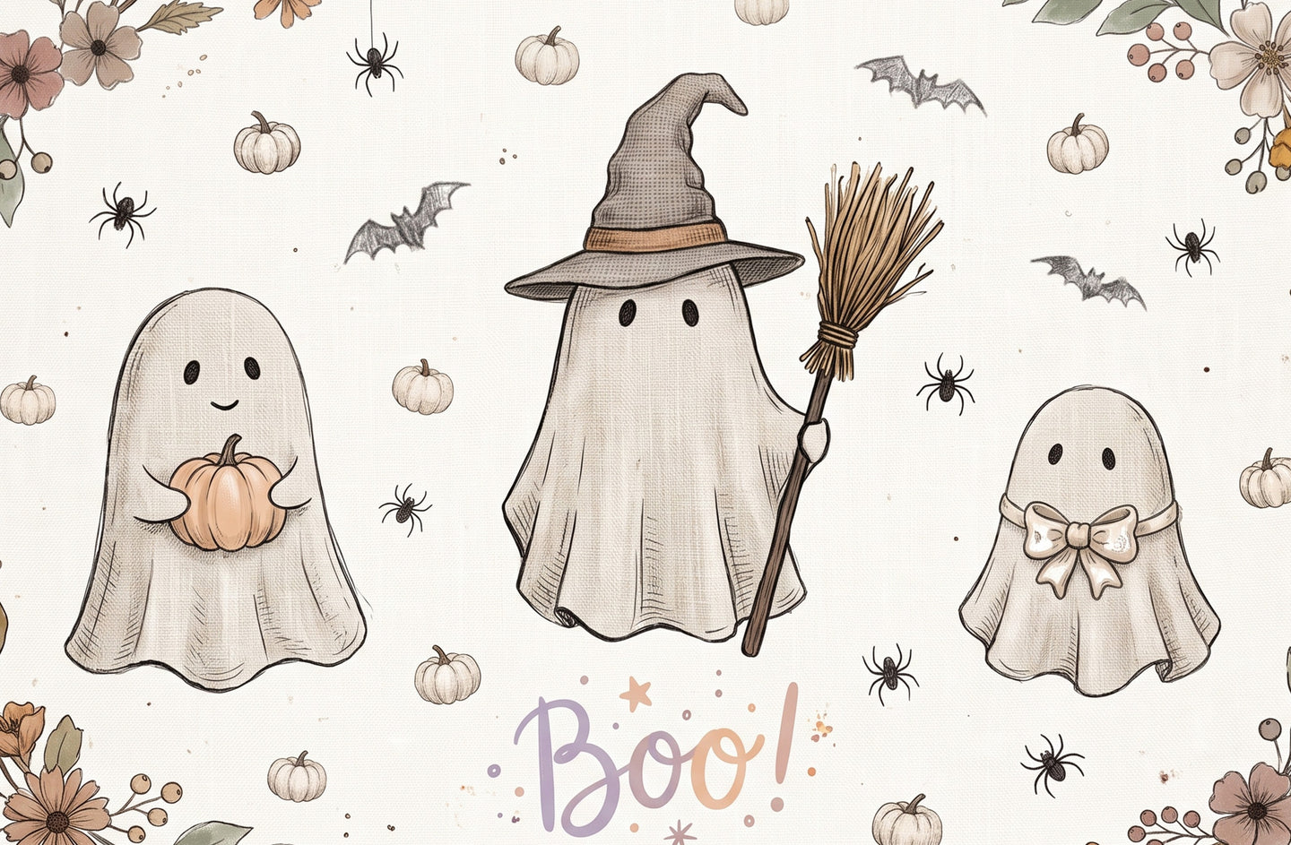 Liveonus Halloween Ghost Pumpkin Non‑Slip Area Rug