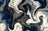 Marble Swirl Fluid Abstract Gold Vein Non‑Slip Area Rug
