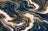 Marble Swirl Fluid Abstract Gold Vein Non‑Slip Area Rug