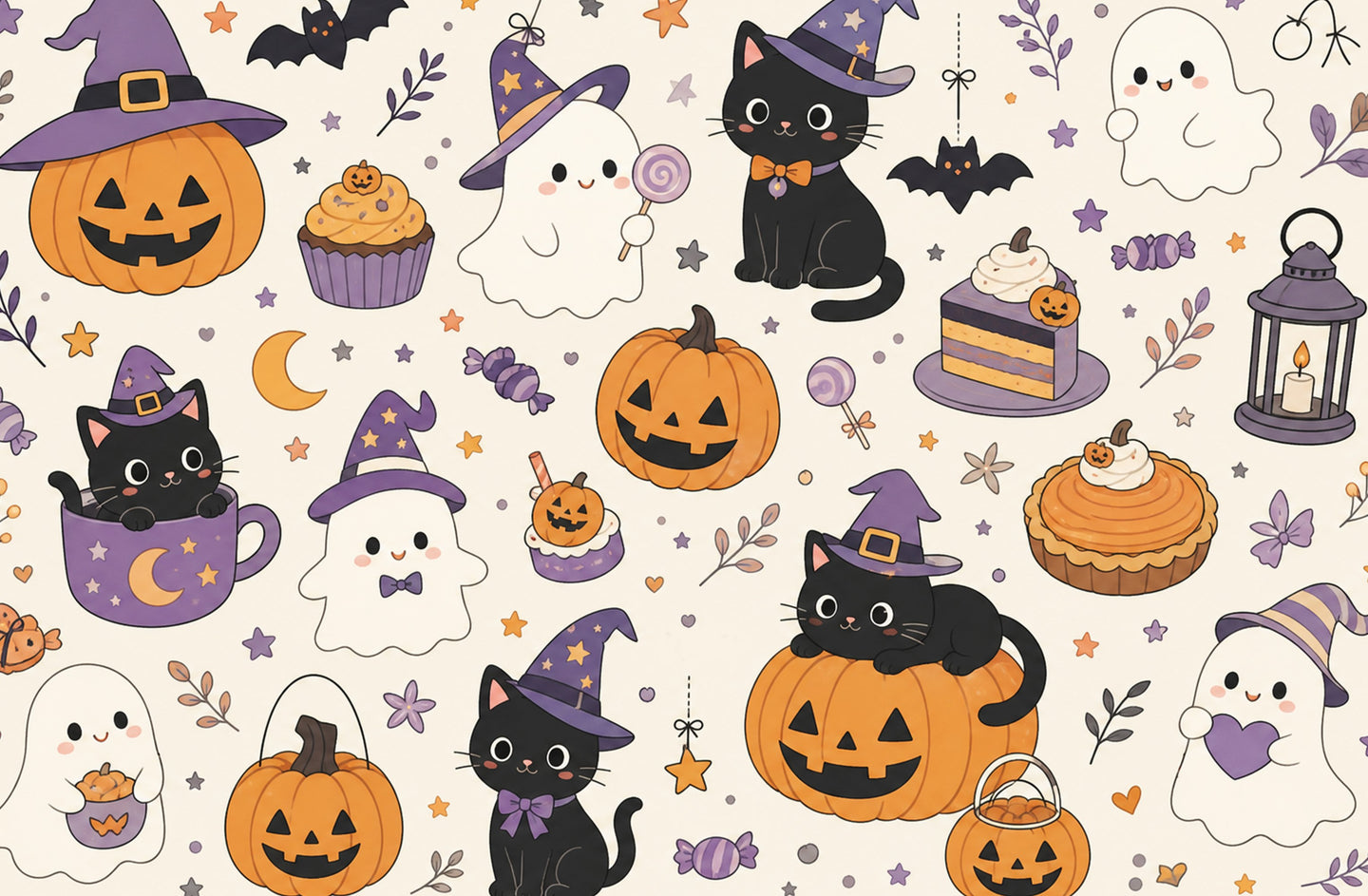 Liveonus Halloween Ghost Pumpkin Non‑Slip Area Rug
