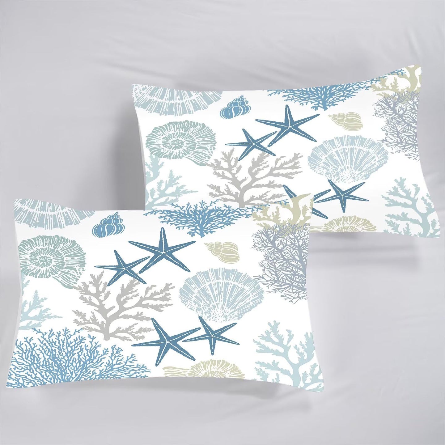 Liveonus 3 Piece Soft Beach Themed Coastal Comforter Set for All Season