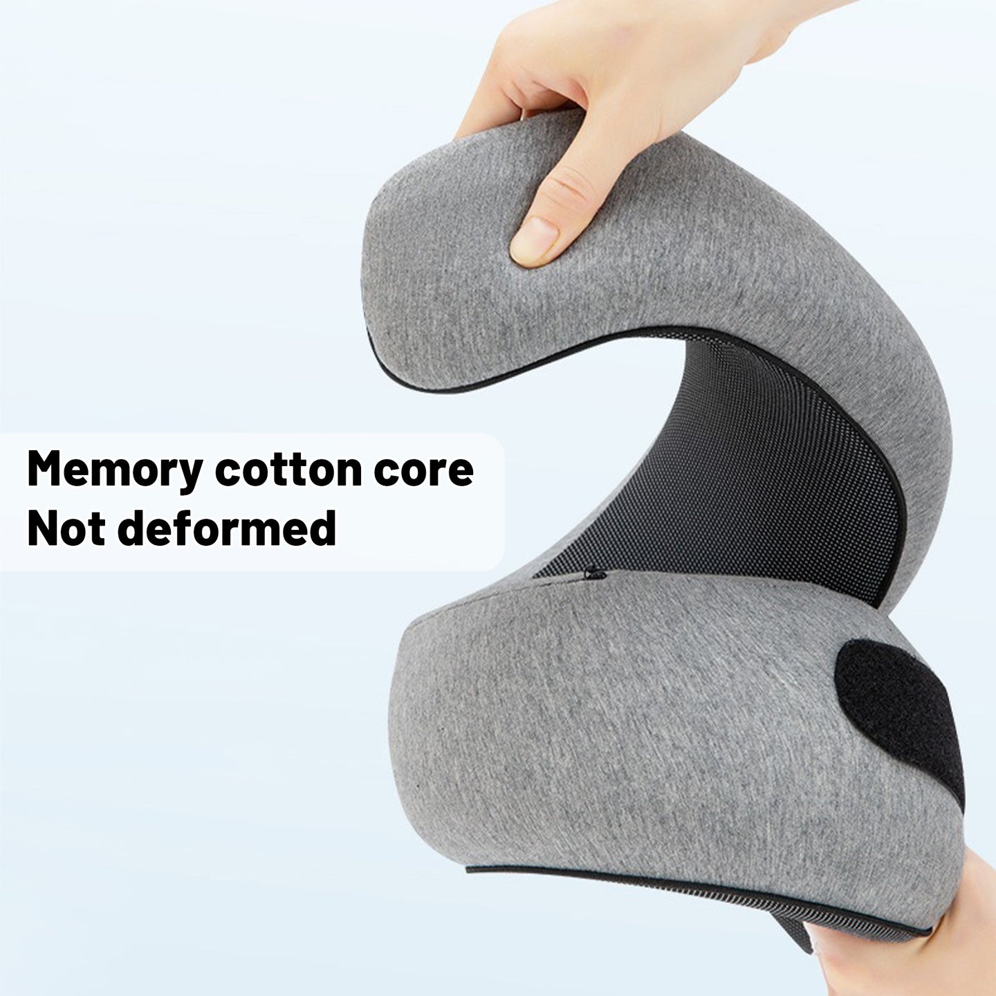 360° Ergonomic Memory Foam Travel Neck Pillow – Wrap-Around Chin Support