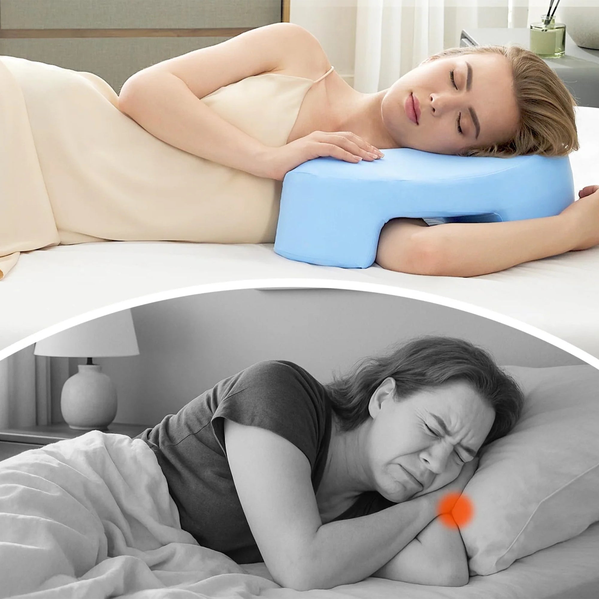 Ergonomic Side Sleeper Arm Support Pillow