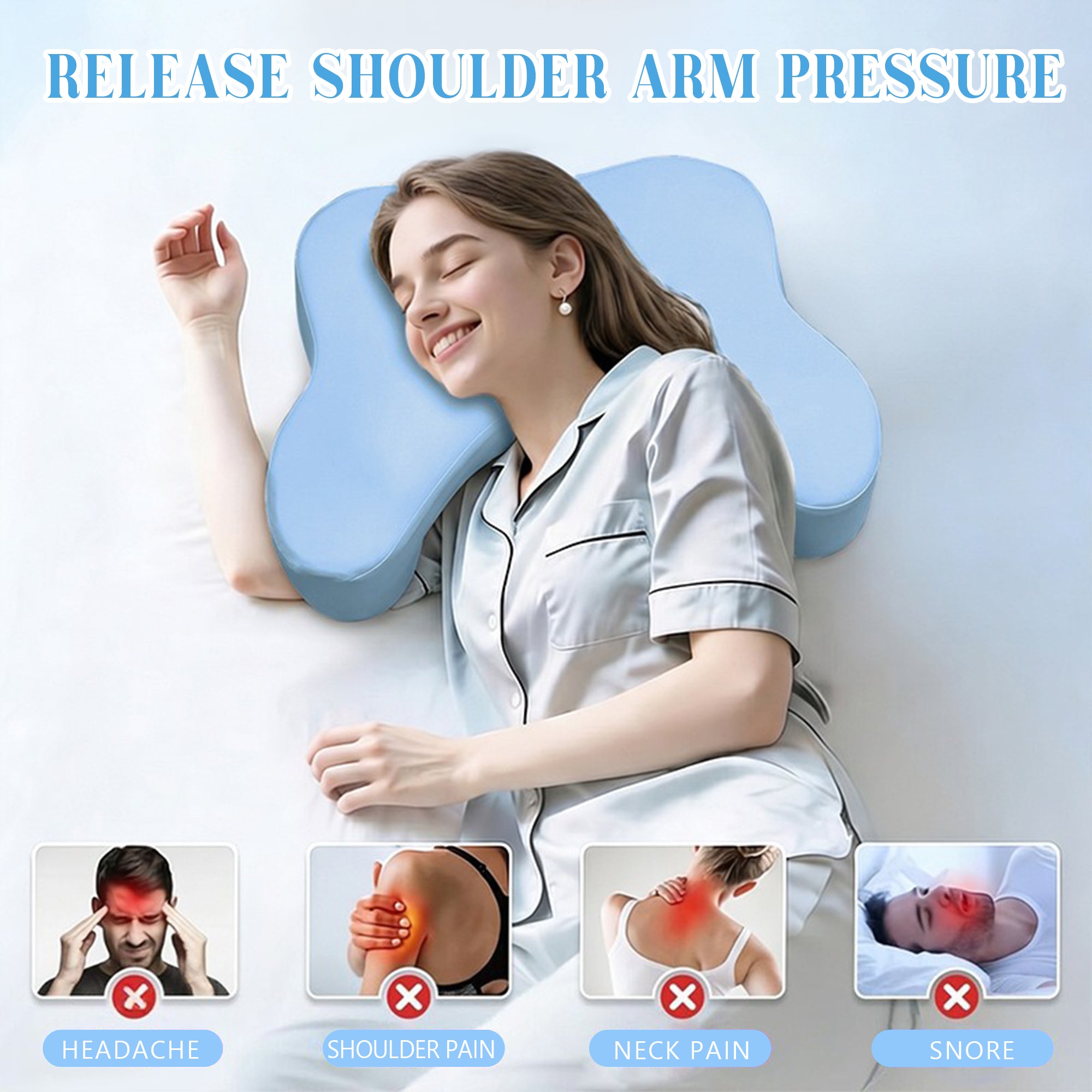 Ergonomic Side Sleeper Arm Support Pillow