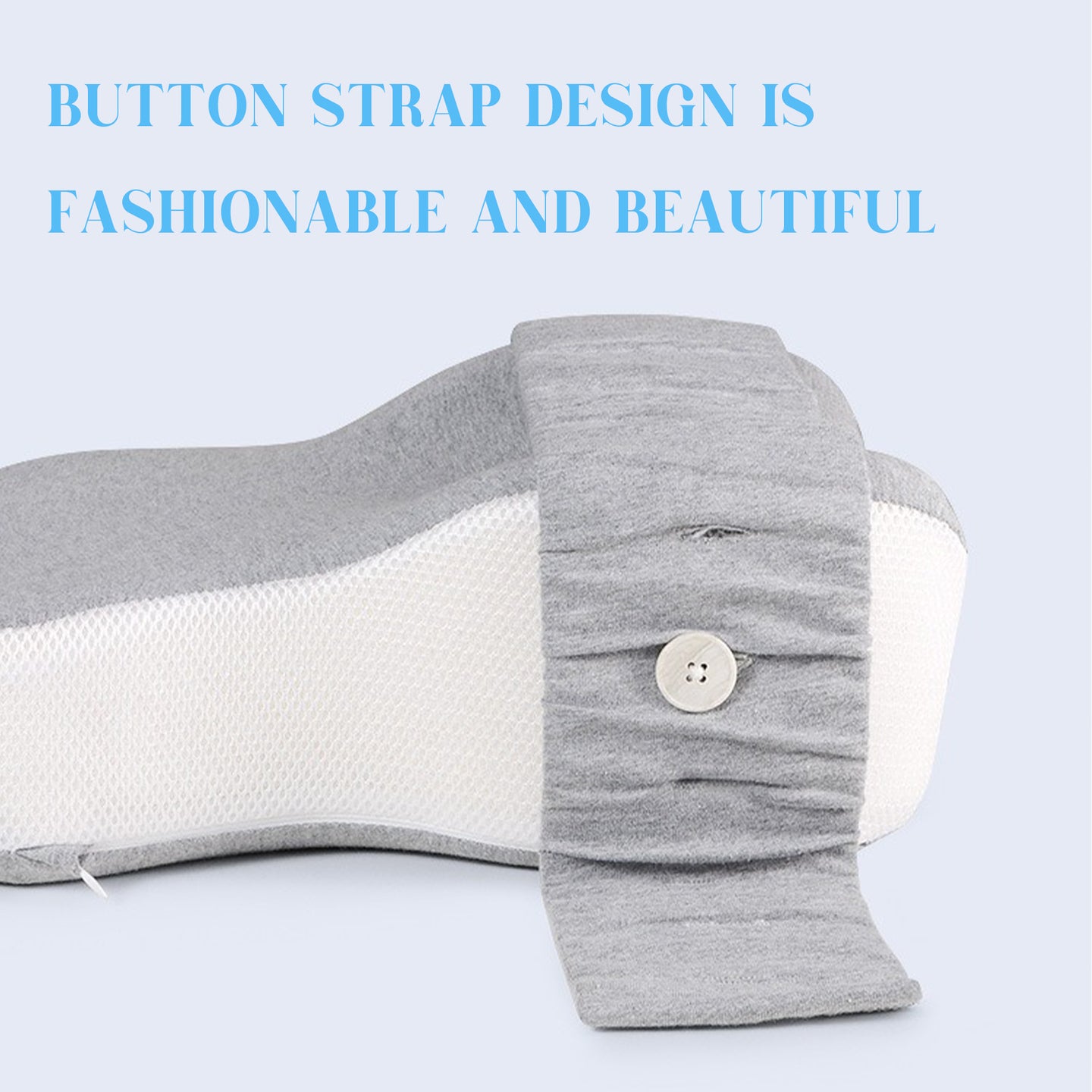 Ergonomic Contour Knee Pillow with Adjustable Strap