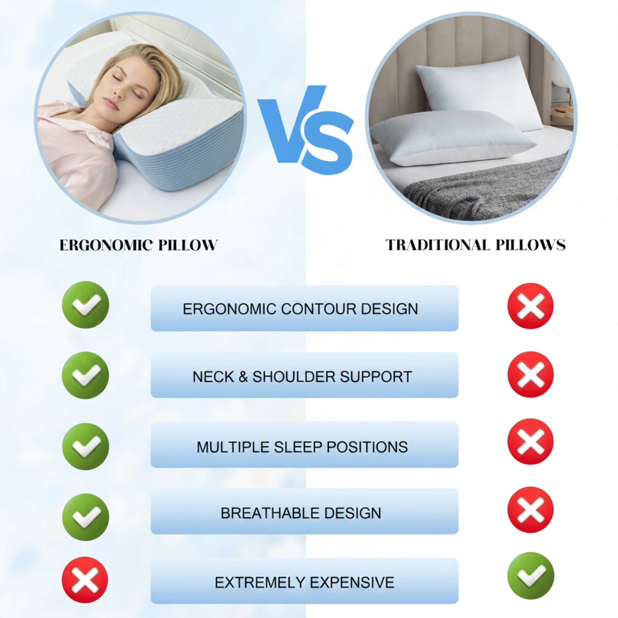 Orthopedic Cervical Contour Pillow