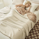 Colorful Breathable Soft Waffle Throw Blanket for Sofa & Bed Comfort
