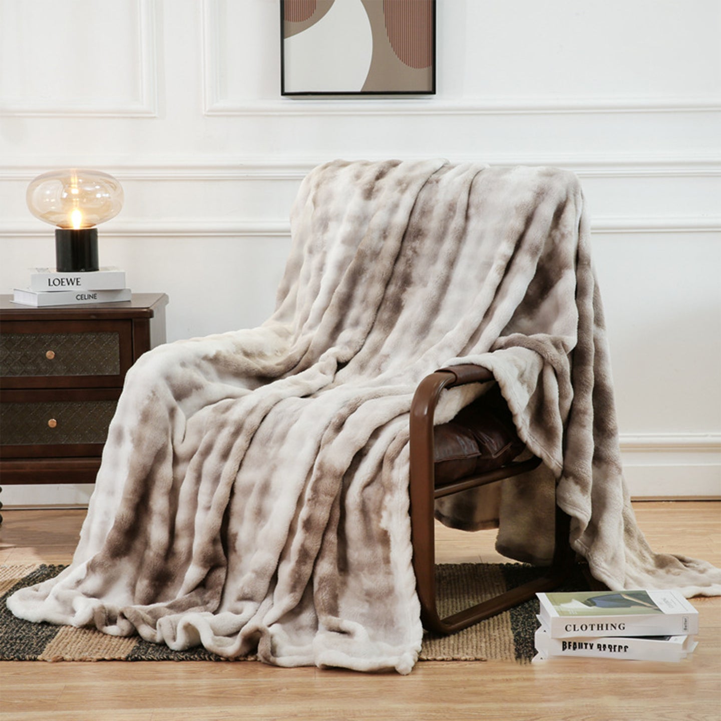 Cloud-Soft Tie-Dye Flannel Throw Blanket For Multi-Scene Comfort