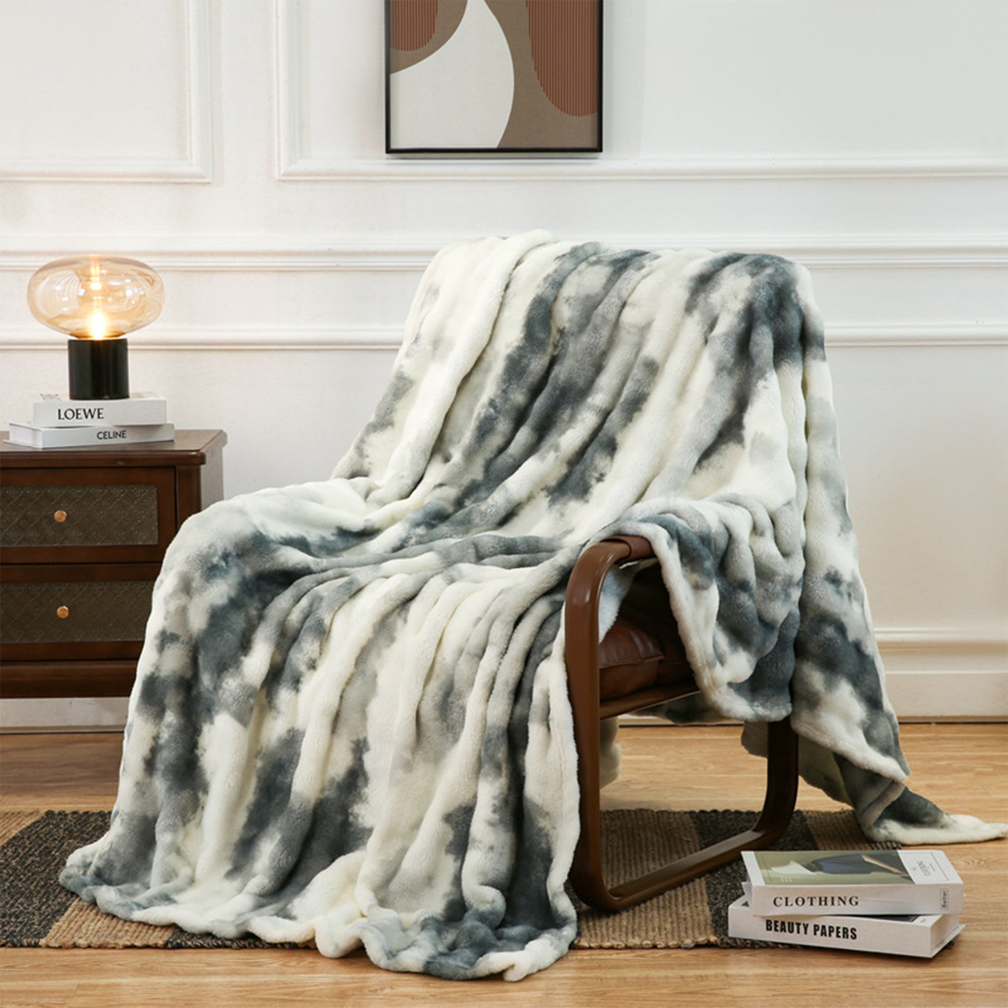 Cloud-Soft Tie-Dye Flannel Throw Blanket For Multi-Scene Comfort