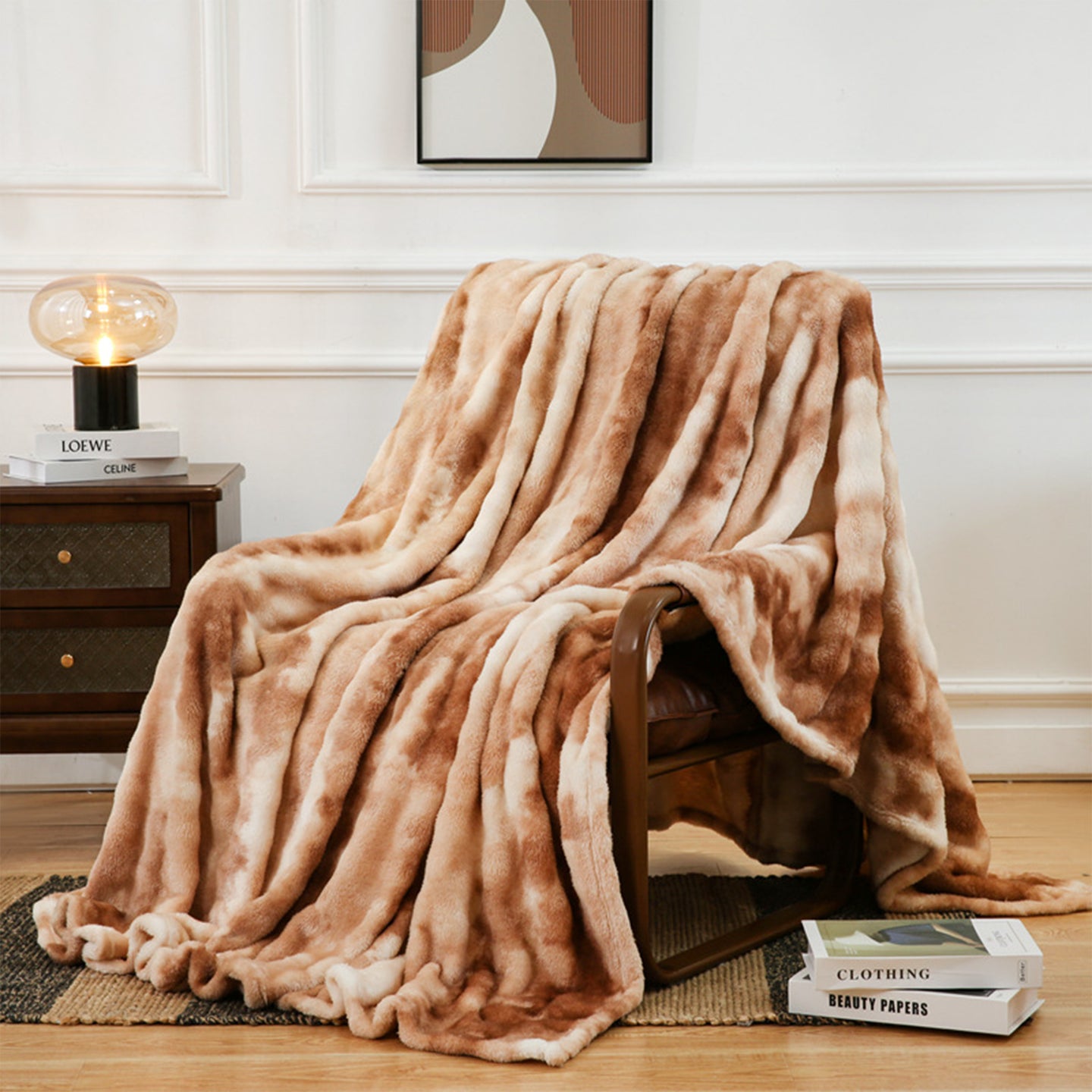 Cloud-Soft Tie-Dye Flannel Throw Blanket For Multi-Scene Comfort