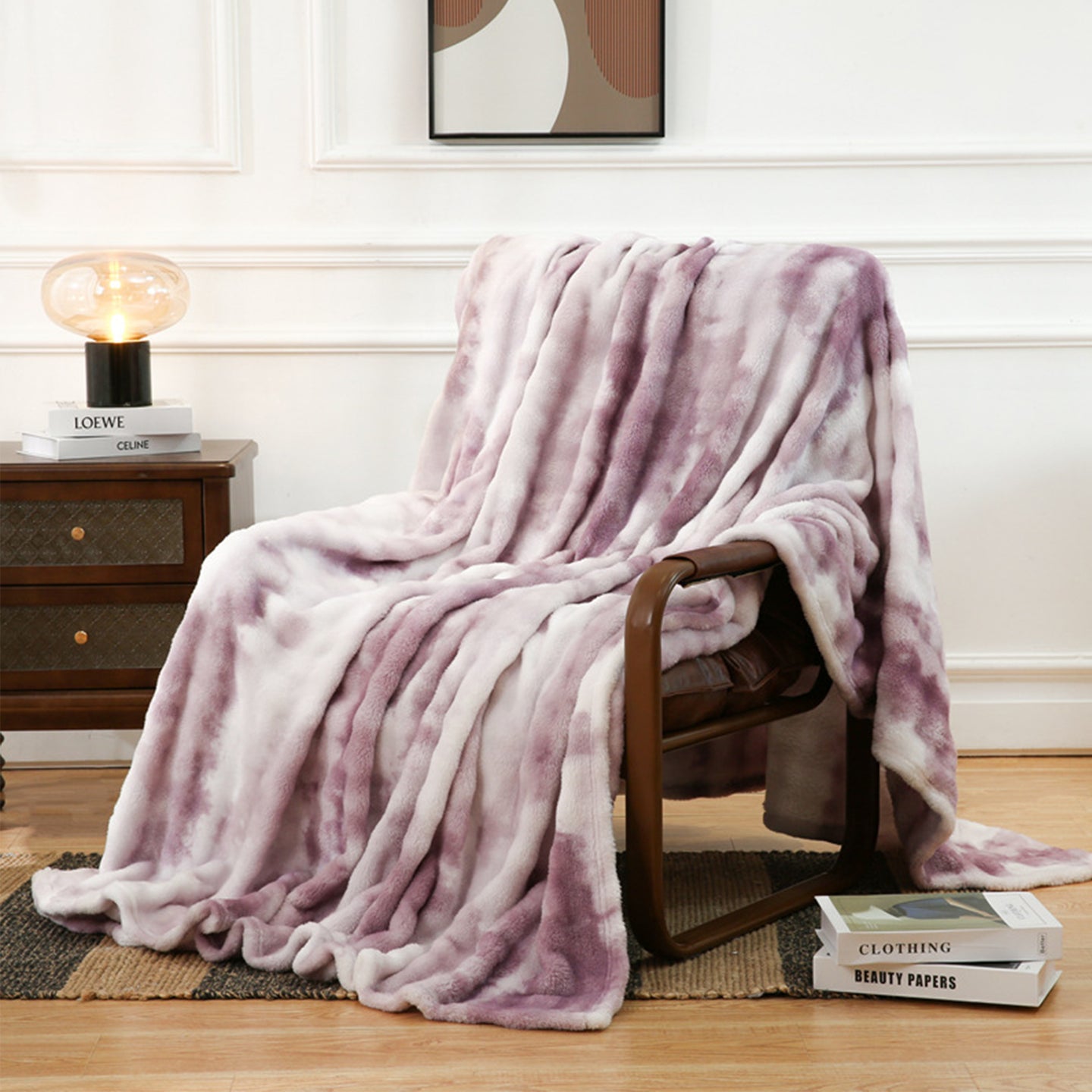Cloud-Soft Tie-Dye Flannel Throw Blanket For Multi-Scene Comfort