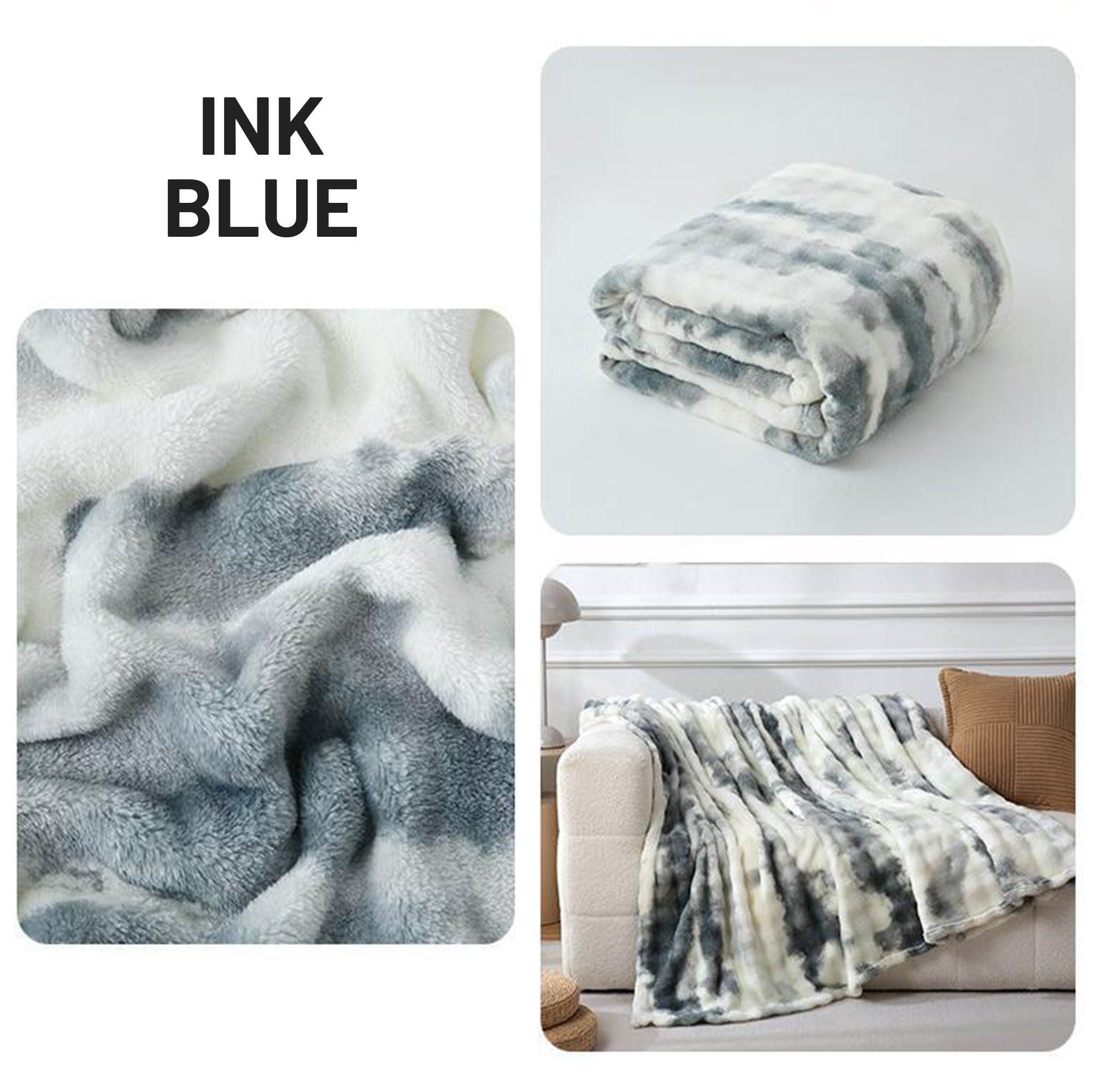 Cloud-Soft Tie-Dye Flannel Throw Blanket For Multi-Scene Comfort