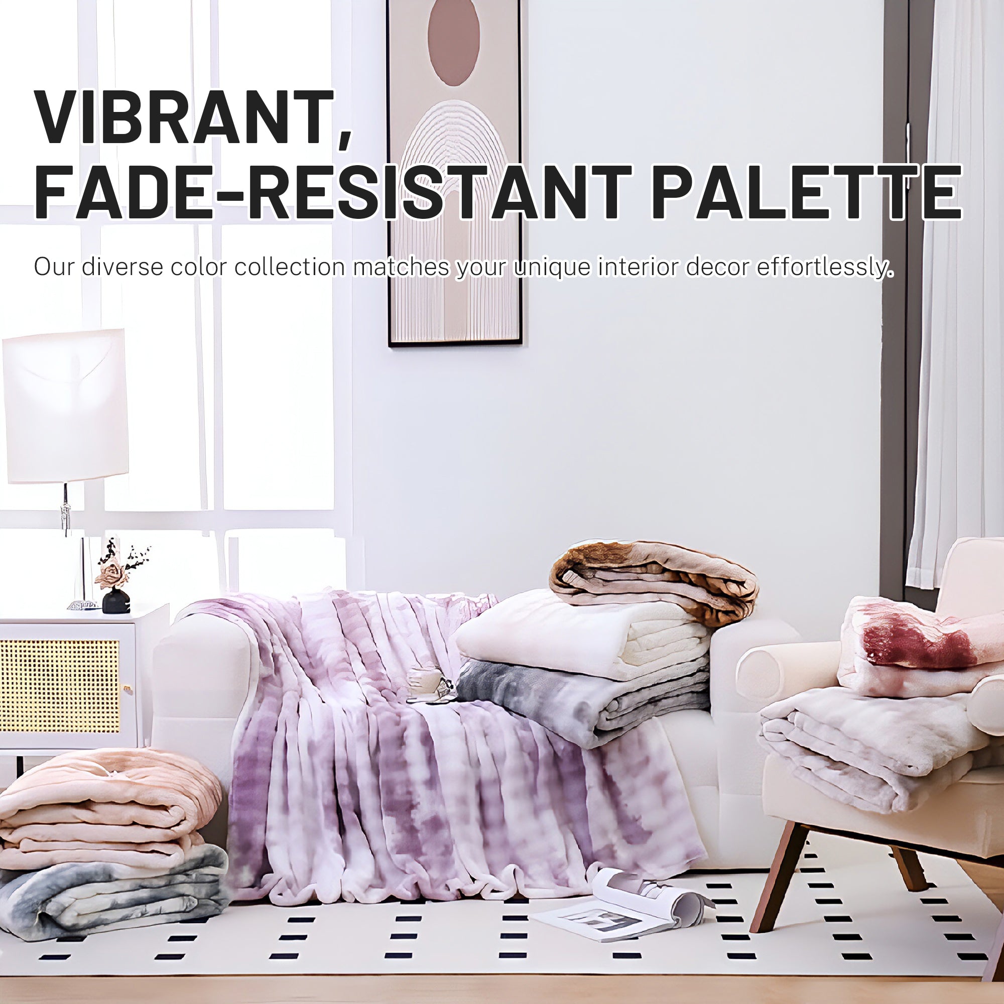 Cloud-Soft Tie-Dye Flannel Throw Blanket For Multi-Scene Comfort