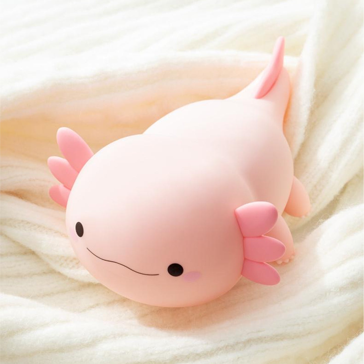 Axolotl Silicone Rechargeable Squishy Ambient Lamp with Tap Control & Sleep Timer