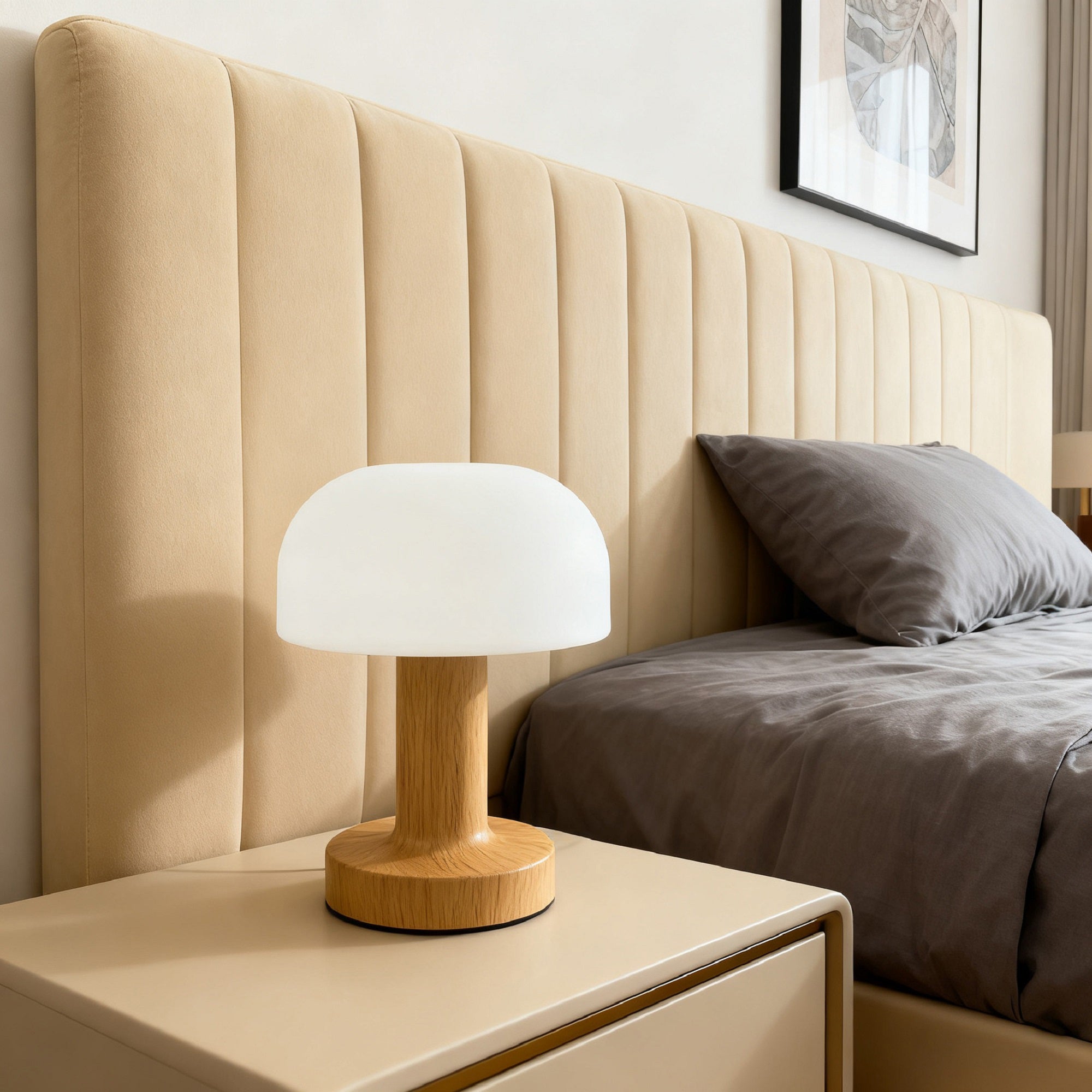Rechargeable Touch Control Ambient Table Lamp – 3 Color Dimmable Portable Night Light