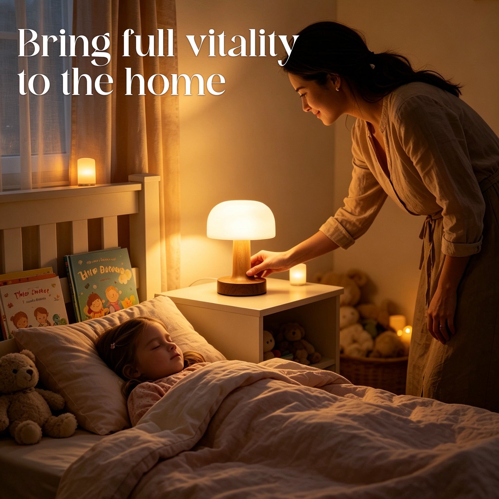 Rechargeable Touch Control Ambient Table Lamp – 3 Color Dimmable Portable Night Light