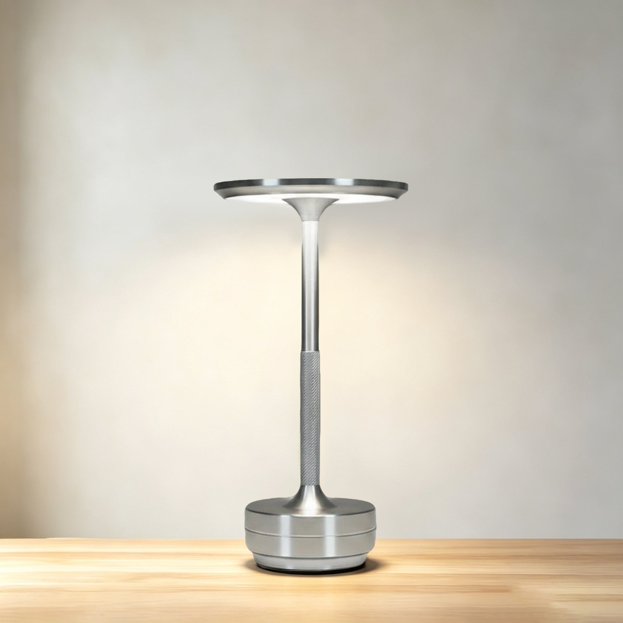 Elegant Rechargeable Dimmable Metal Touch LED Cordless Table Lamp