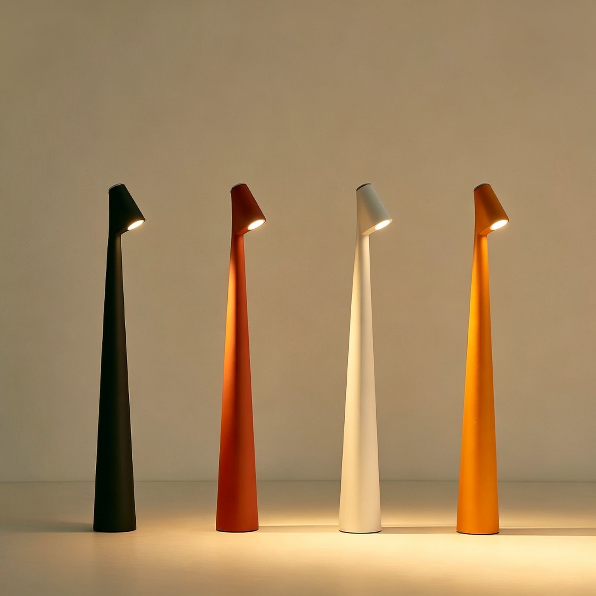 Minimalist Sculptural Cordless Table Lamp with Touch Dimming
