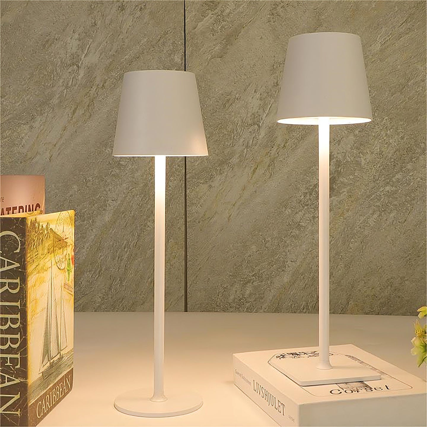Minimalist Slim Metal Desk Lamp - Rechargeable Cordless LED Light