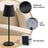 Minimalist Slim Metal Desk Lamp - Rechargeable Cordless LED Light