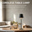Minimalist Slim Metal Desk Lamp - Rechargeable Cordless LED Light