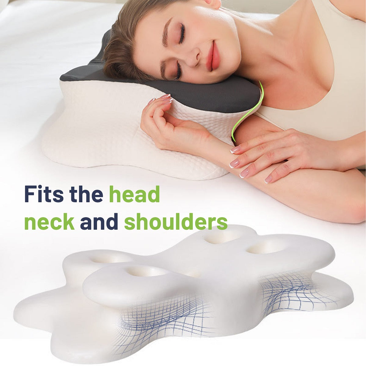 Memory Foam Pillow with Butterfly Design for Deep Sleep