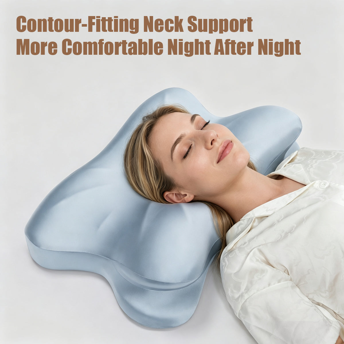 Silky Smooth Ice-Sensation Memory Foam Pillow for Side, Back & Stomach Sleepers