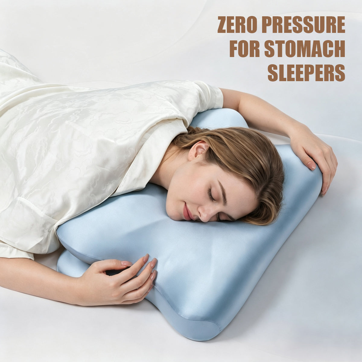 Silky Smooth Ice-Sensation Memory Foam Pillow for Side, Back & Stomach Sleepers