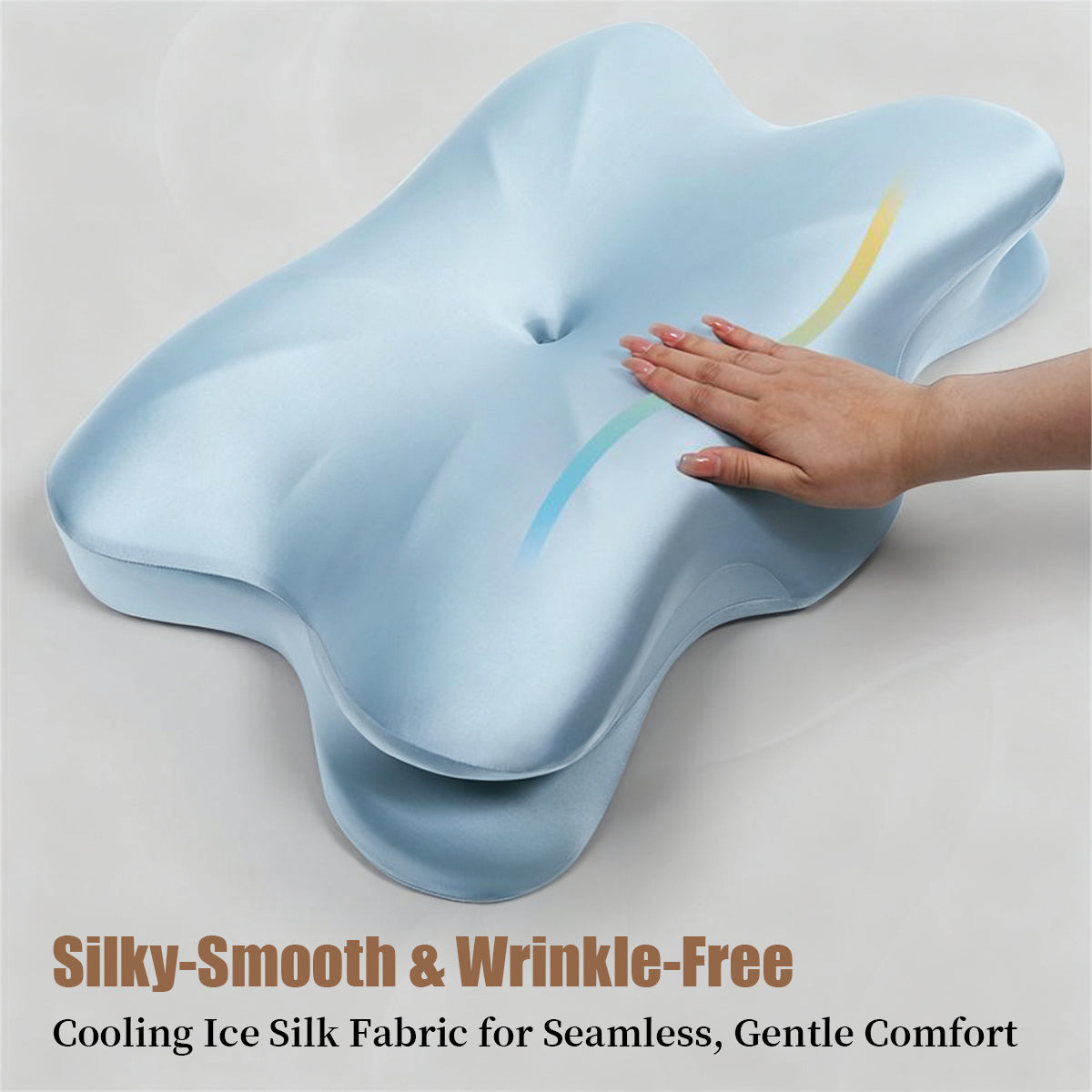 Silky Smooth Ice-Sensation Memory Foam Pillow for Side, Back & Stomach Sleepers
