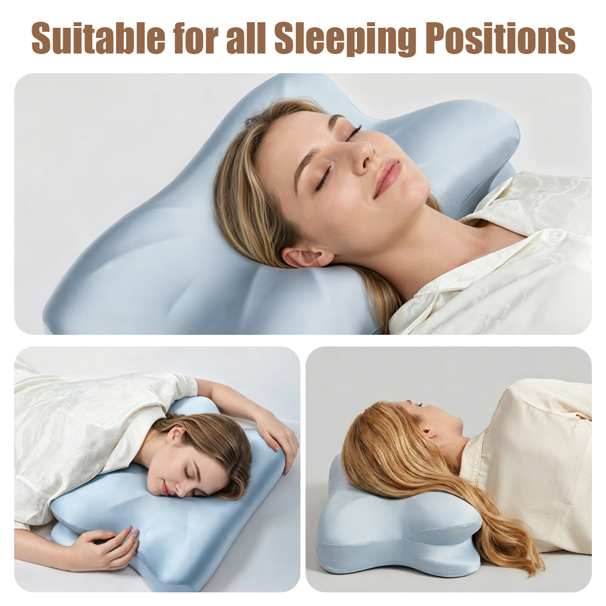Silky Smooth Ice-Sensation Memory Foam Pillow for Side, Back & Stomach Sleepers