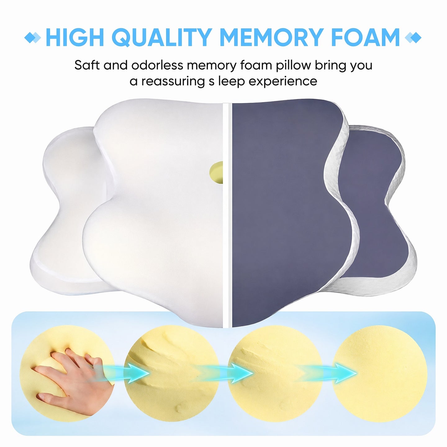 Ergonomic Cervical Support Pillow for Deep & Restful Sleep