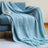 Soft Cable-Knit Throw Blanket with Fringe Tassels