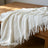 Soft Cable-Knit Throw Blanket with Fringe Tassels