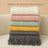 Soft Cable-Knit Throw Blanket with Fringe Tassels