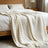 Soft Cable-Knit Throw Blanket with Fringe Tassels