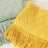 Textured Diamond Knitted Throw Blanket with Fringe Tassels