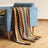Boho Chevron Knitted Throw Blanket with Fringe Tassels