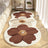 Liveonus Irregular 3D Flower Runner Rug Soft Bedroom Floral Carpet