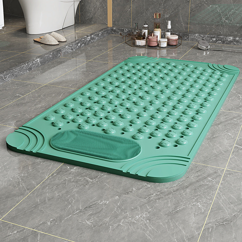 Liveonus Anti Slip Shower Mat With Foot Scrubber